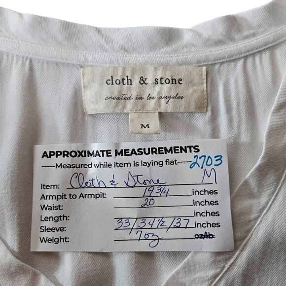 Cloth & Stone Womens Sleeveless Dress Medium White Casual Boho Chic Resort Wear - Picture 8 of 9